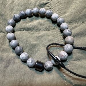 Kesho Grey Jasper Beaded Bracelet